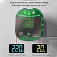 thumbnail image 3 of Compact Socket Tester Voltage Checker Detector, Portable With Large HD Screen, Sound Light Alarm, 110-250v, Range Accuracy, 3 of 8