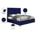 thumbnail image 4 of Meridian Furniture Lexi Solid Wood and Velvet Full Bed in Navy, 4 of 8