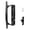 Black, variant on Zinkitool Black Keyed Sliding Patio Glass Door Handle Set, 6-5/8" H.C. Fits 1" to 1-1/8" Thick Doors