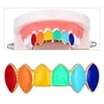 thumbnail image 3 of 18 K chapado en oro Hip Hop Dientes Grills s Top Bottom Dientes Grill Joyería para Oro de 18 quilates _Top Hugo parrilla de dientes, 3 of 8