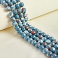 100pcs 6mm Blue Rain Flower Beads Natural Gemstone Beads Round Loose