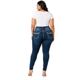 thumbnail image 3 of Jack David Womens Plus Size Distressed Ripped Destroy Blue Denim Jeans Skinny (N596-Ripped), 3 of 6