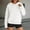 White, variant on Women's Casual Solid Color Hooded Sweatshirt With Pocket Comfortable Pullover Fleece Hoodie For Everyday Wear Fall Clothes