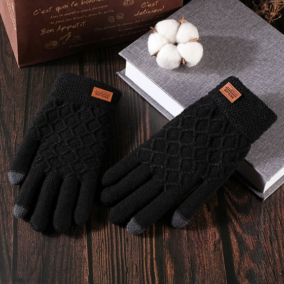 TERGAYEE Winter Gloves,Cycling Gloves for Men Women,Winter manipulatescreen Warm Gloves,Warm Sport Gloves,Thickening Knitted Outdoor Cycling Gloves