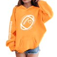 thumbnail image 4 of GiLiling Football Hoodies for Teen Girls Fall Oversized Cute Baseball Graphic Pullover Long Sleeve Crewneck Sweatshirts ﻿ (Orange, 9-11 years), 4 of 7
