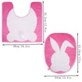 thumbnail image 2 of SIfdSeng Get it Fast Easter White Bunny Rabbit Bathroom Rug Toilet Seat Lid Cover Soft Non Absorbent Shower Washable Home Decorative, 2 of 7