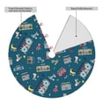 thumbnail image 2 of Lsque Vintage Tape Players And Skates Print Christmas Tree Skirt, Tree Skirt with Ties or Velcro, Perfect for Holiday Decorations, Halloween, and New Year-36", 2 of 7