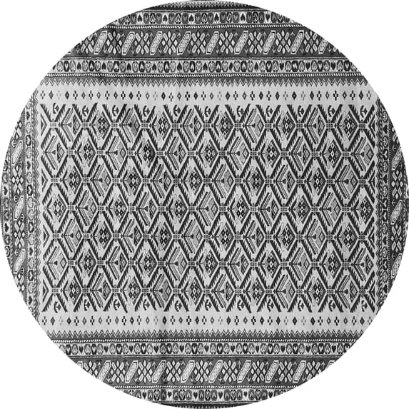 Ahgly Company Indoor Round Persian Gray Traditional Area Rugs, 7' Round