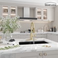 thumbnail image 4 of 3-Spray Patterns 1.8 GPM Single Handle Pull Down Sprayer Kitchen Faucet with Deckplate, Detachable Brush in Brushed Gold, 4 of 10