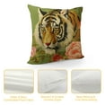 thumbnail image 4 of Nawypu  Tiger Throw Pillow Cover Decorative Colorful Flower Emboidered Accent Pillow Case Print Cushion Soft Pillowcase Bed Living Room Couch Bedroom Decor Tassel, 4 of 5