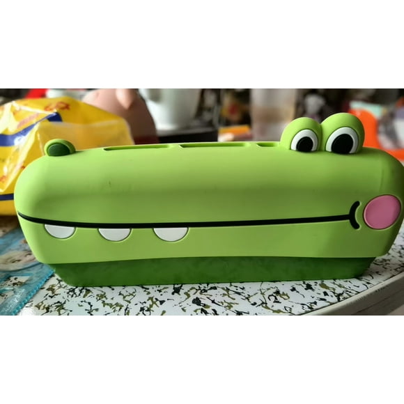 CIMAXIC Party Kids Harmonica Toy: Beginner Musical Instrument Portable Cartoon Crocodile Mouth Organ For Toddlers Children Boy Girl Party Favor Green,6.69"X2.95"X0.98"