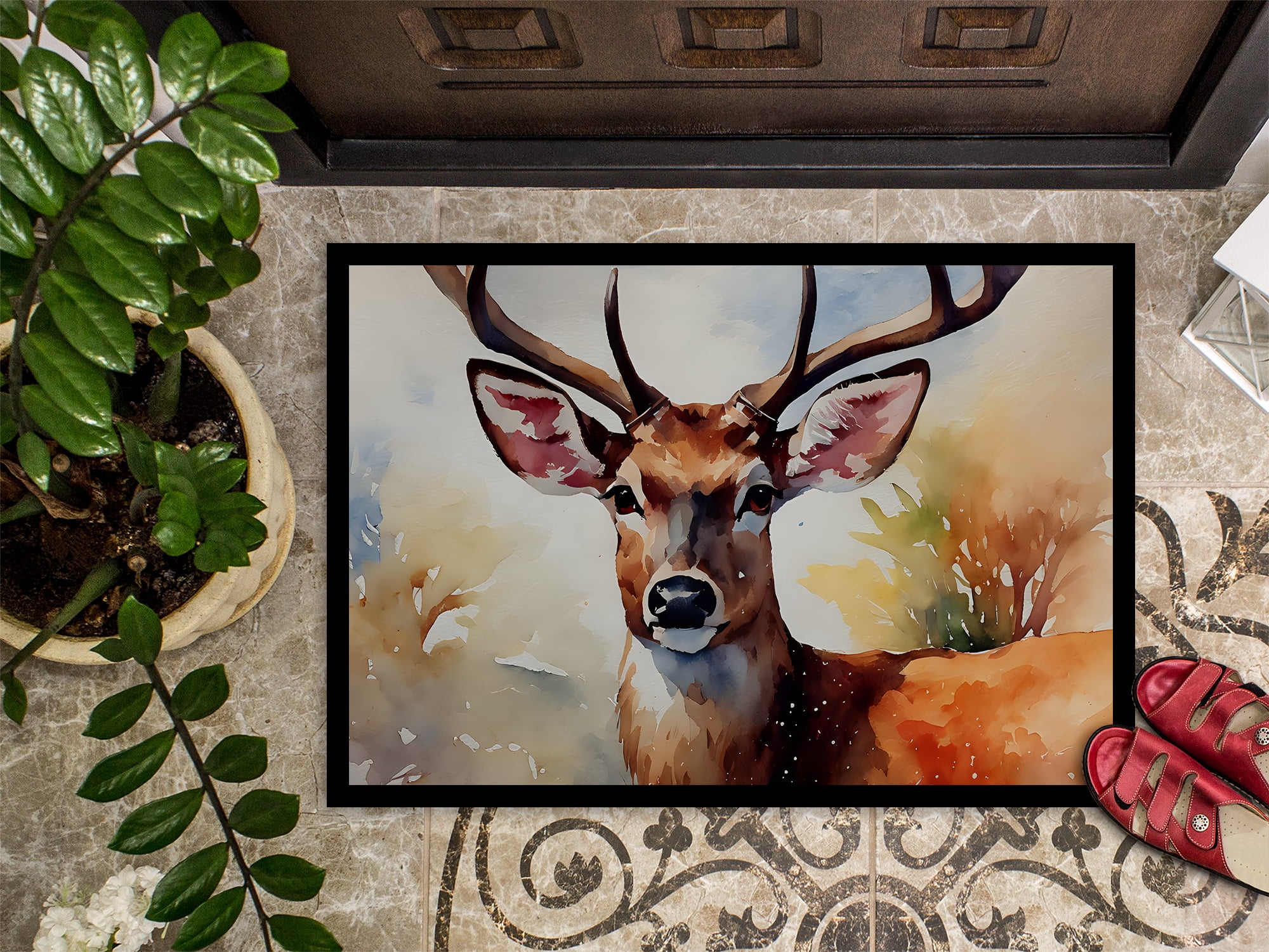Carolines Treasures DAC2902MAT 18 x 27 in. Deer Doormat