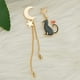 thumbnail image 4 of Fiudx Pendientes de Hoja de Estrella, Diseño Asimétrico de Borla Larga, Elegante Material de Aleación de Aluminio, Accesorio Ligero de 8 G, Versátiles para Combinar con Cualquier Atuendo, Regalo Idea, 4 of 6