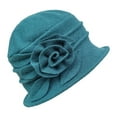 thumbnail image 2 of XIAOCHA Mens Rose‑Floral Cloche Hat Solid Daily Hat Outdoor Casual Hat,Mint Green, 2 of 3