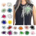 thumbnail image 4 of Feather Brooch Scarf Clip Jewelry Accessories Women Clothing Decorations, 4 of 5