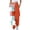 Orange, variant on Lenpel Sweatpants for Women Drawstring Elastic High Waisted Color Block Cinch Bottom Lounge Pants Casual Loose Joggers