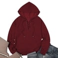 thumbnail image 5 of Women Blouses Womens Zip Sweatshirt Short Sleeve Sweater Women Came Hoodie Quarter Zip Sweater Workout Athletic Pullover Hoodie Women's up Oversized Workout Sweatshirt round Oversized Wine M, 5 of 7
