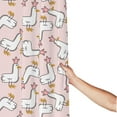 thumbnail image 3 of Shower Curtain, Goose Queen Waterproof Fabric Plastic Shower Curtain, Drying Fast Bathroom Curtain with 9 Buttonholes, Ruffle Shower Curtain 60x72in, 3 of 8