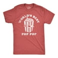 thumbnail image 1 of Mens Worlds Best Pop Pop T Shirt Funny Father's Day Gift Movie Popcorn Lovers Tee for Guys (Heather Red - POPPOP) - M, 1 of 3