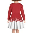 thumbnail image 3 of DISNIMO Kids Red Christmas Dresses for Girls Christmas Tree Dress for Kids Reindeer Dress Girls Long Sleeve Swing Dress for Teens 15-16 Winter Dress Girls Midi Dress Long Sleeve Twirl Dress Girls, 3 of 6