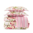 thumbnail image 3 of Waverly Forever Peony 4-Piece 100% Cotton Comforter Set - King Berry Floral Print, with 2 Shams & 1 Bedskirt, 3 of 5