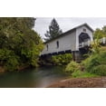 thumbnail image 2 of Haney, Chuck 14x11 Black Ornate Wood Framed with Double Matting Museum Art Print Titled - Hoffman Covered Bridge over Crabtree Creek in Linn County-Oregon-USA, 2 of 4