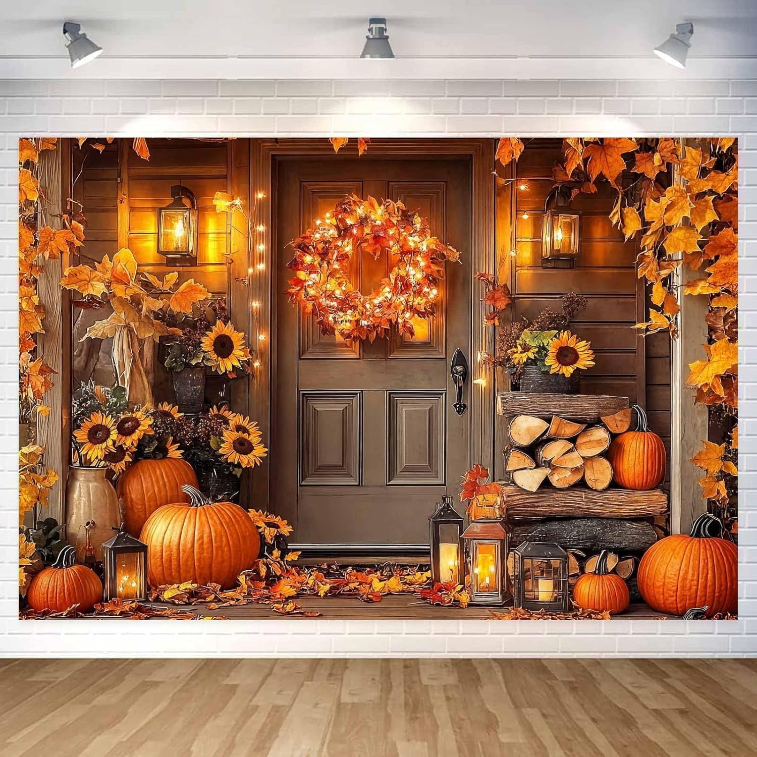 Aazon.co : Yeele 8x6ft Autun Scenery Backdrop Golden Fallen Leaves Fall Festival Natural