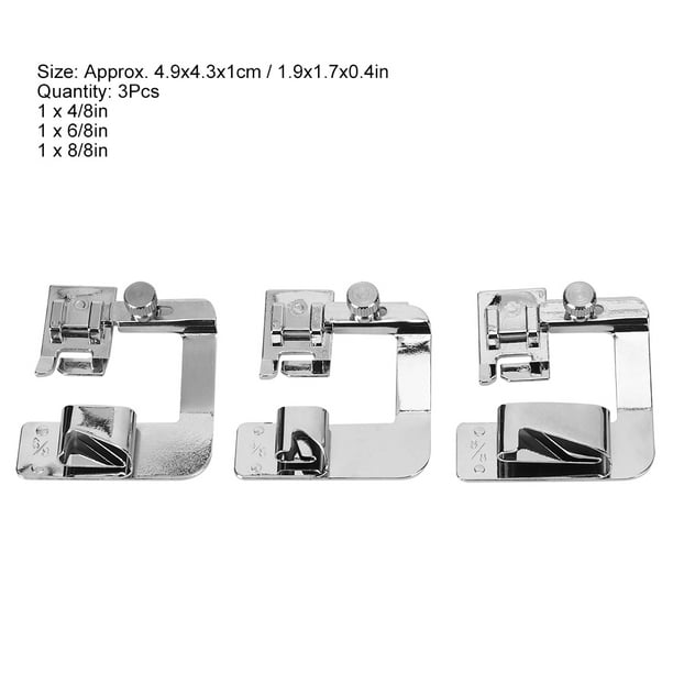 4/8 Pieces Sewing Rolled Hemmer Foot Set Quick Easy Hemming Durable  Stainless Steel Hemming Machine - AliExpress