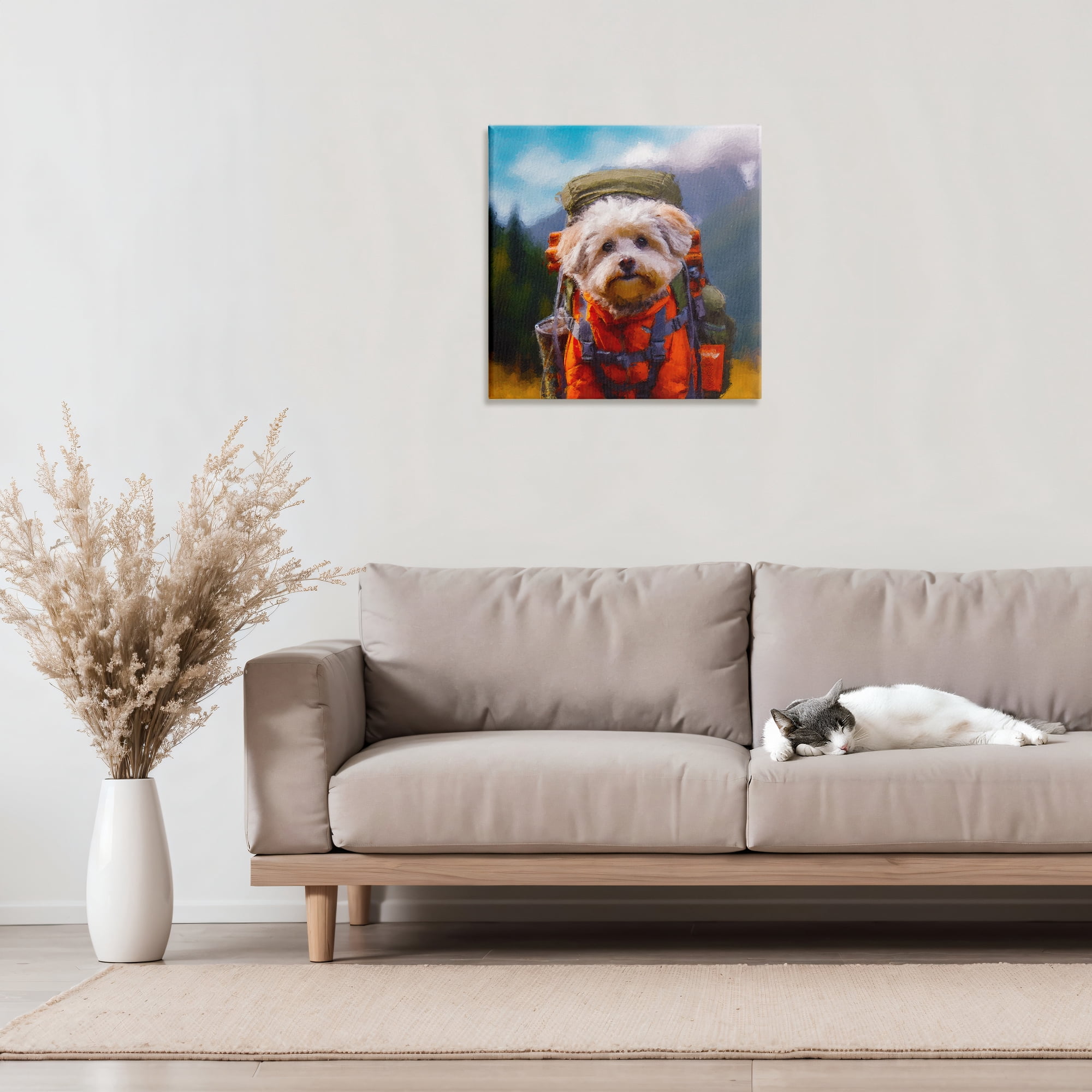 Stupell Industries Adventuring Hiker Dog Canvas Wall Art, design by Sean Parnell
