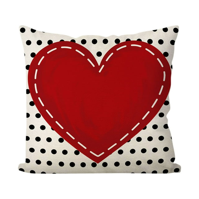 A Linen Pillowcase 45X45Cm Valentine Home Decor Sofa Cushion Cover Decorative Pillow Case Pattern A