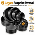 thumbnail image 2 of 6 Layer Nesting Surprise Gift Box, 3D Printed Creative Gift Box, Multi Layer Storage Box for Birthday Party Celebration, 2 of 7