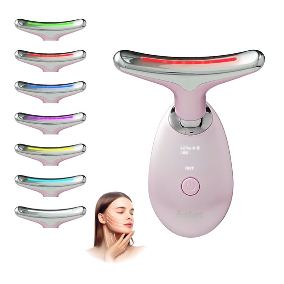 Éclat Facial Massager for Lymphatic Drainage Face, Neck & Body Tool for Skin Care, Heated Electric Beauty Device for Wrinkles, Fine Lines, Puffy Skin, Lifting, Firming, Sculpting with 7 Light Therapy