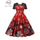 thumbnail image 2 of Vestido de fiesta de Navidad para mujer, vestido Vintage de encaje de manga corta para invierno, ropa de noche de Navidad elegante 2022, 2 of 5