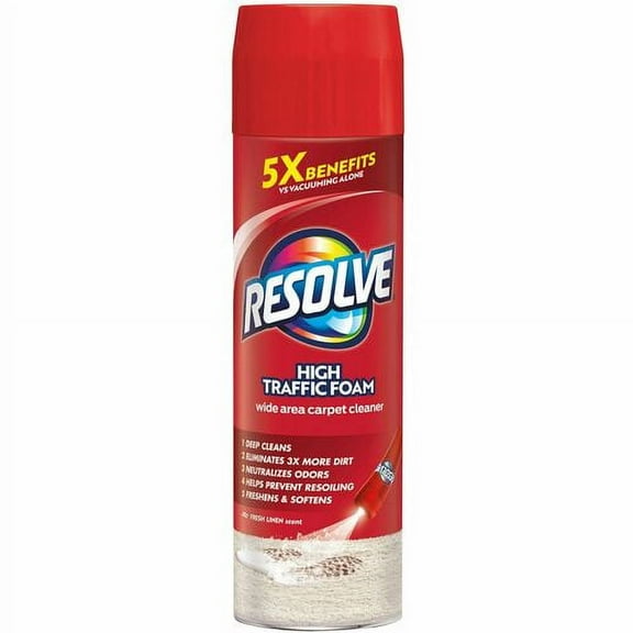 Resolve Carpet Foam - Foam Spray - 22 oz (1.37 lb) - 1 Each - Red, Blue | Bundle of 5 Each