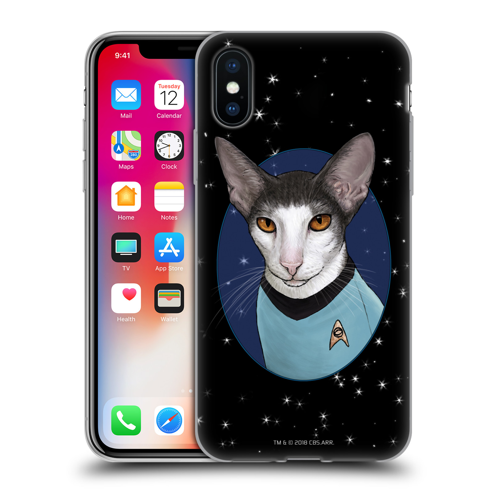 Head Case Designs Officially Licensed Star Trek Cats Tos Spock Soft Gel Case Compatible With Apple Iphone X Iphone Xs Walmart Com Walmart Com