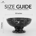 thumbnail image 3 of Radicaln Marble Fruit Bowl 10 Inches Black Handmade Decorative Bowl For Kitchen Table, Ideal Key Holder, Candy Dish and Fruit Bowl For Kitchen Countertop, 3 of 6