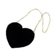 thumbnail image 3 of Bolso de hombro con forma de corazón para mujer, bolso ligero informal para niñas, lindo bolso con cadena, para exteriores, uso diario Negro Fernando Tote de hombro, 3 of 8