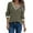 Army Green, variant on LEBONYARD Women's Trendy V-Neck Groove Striped Lightweight Fleece Solid Colored Long Sleeve Casual Loose Warm Fit Knitted Pullover Base Layer Sweaters