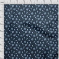 thumbnail image 4 of oneOone Coton Jersey Bleu2 Tissu Floral Rétro Robe Tissu Tissu Imprimé par la Cour 58 Pouces de Large, 4 of 5