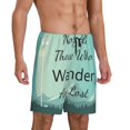 thumbnail image 6 of Mens Pajama Shorts, Not All Those Who Wander Are Lost1 Sleep Shorts Men Pajama Bottoms Lounge PJ Shorts with Pockets, 6 of 6