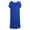 Blue, variant on Ujnder Women's Nightgown Short Sleeve Nightshirts Solid Color Sleepwear Soft Comfy Plus Size Black M