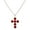 Red, variant on 1928 Jewelry Black Austrian Crystal Cross Pendant Necklace For Women, 20 Inch