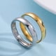 thumbnail image 5 of Accesorios anillo de acero de titanio 4 mm arco liso pareja acero inoxidable fino belleza anillo anillo joyería mujer, 5 of 6