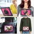 thumbnail image 5 of KOMI 360° Hand Strap Shockproof Case for Samsung Galaxy Tab A9 8.7 inch, Pink+Black, 5 of 8