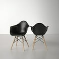 thumbnail image 4 of Heavenly Collection Black Plastic Bucket Chair SET OF 2, 4 of 6