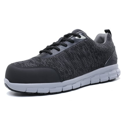 

ZHYWDBWZ ESD Composite Toe Steel Toe Shoes for Men and women SRC Non Slip low Work Shoes Construction Lightweight Breathable Sneakers Indestructible Lace-Up Safety Shoe