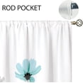 thumbnail image 4 of Farmhouse Teal Grey Floral Daisy Window Curtains Blue Rustic Flower Turquoise Plant Wildflower Farmhouse Curtain Drapes Herb Curtains for Bedroom Living Room Treatment 2 Panels 42Wx63H Inch, 4 of 6