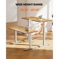 thumbnail image 2 of Kyspho Electric Standing Desk, 44 x 24 Inches Height Adjustable Stand up Desk, Sit Stand Home Office Desk, with Two-Piece Desktop (Light Vintage Brown), 2 of 7