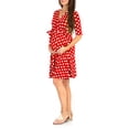 thumbnail image 3 of SUNSIOM Robe de Maternité pour Femmes Décontractée à Col en V à Pois/fleurie à Manches Mi-Longues Robe pour Grossesse Vêtements Séance Photo, 3 of 5