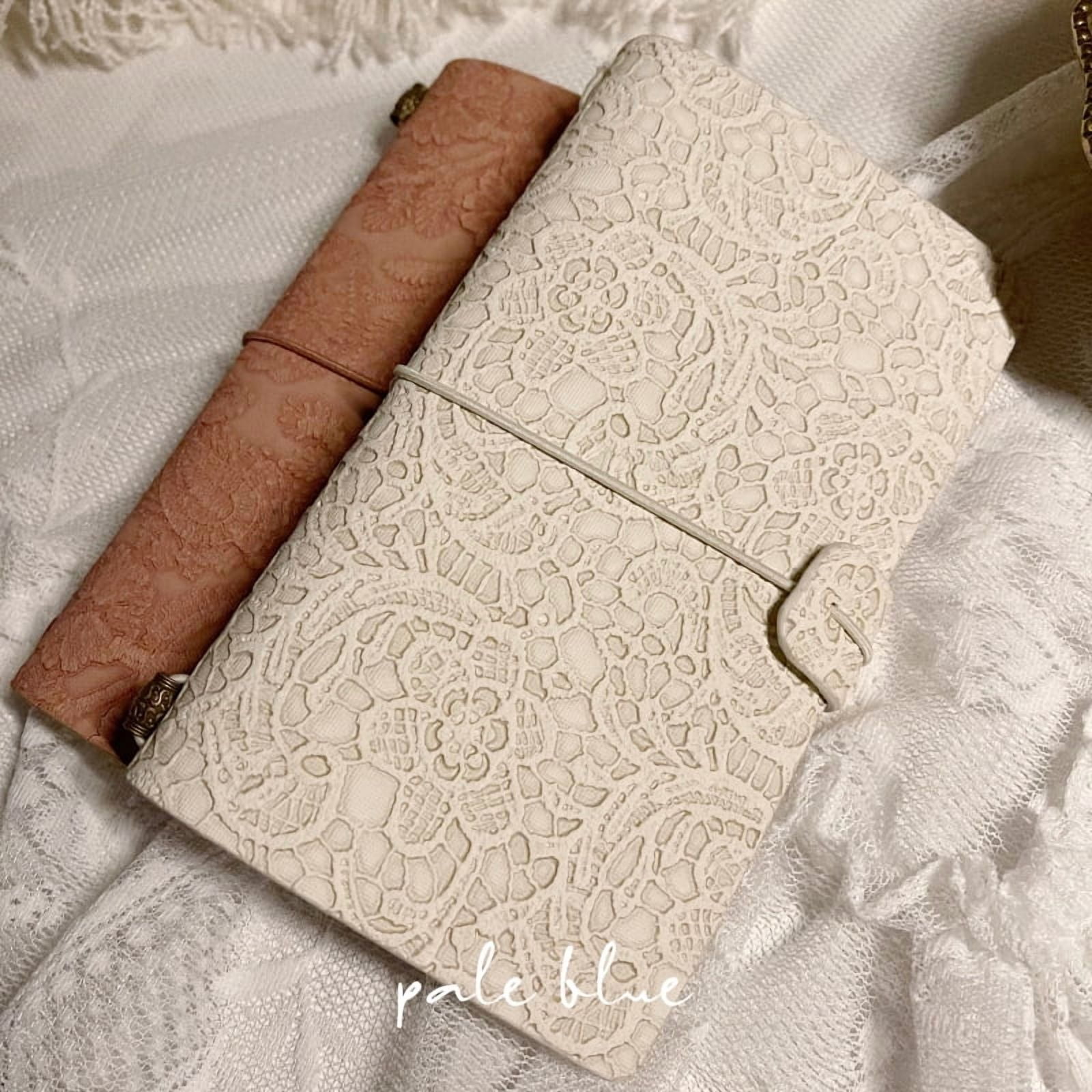 Vintage-Style Embossed Faux Leather Art Journal - Exquisite Junk Magazine Notebook with 3 Inner Notebooks